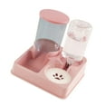 thumbnail image 4 of Alimentador de alimentos y dispensador de agua alimentador de mascotas integrado alimentador de gato de doble tazón rosa, 4 of 8