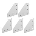 thumbnail image 1 of Placa de unión exterior en forma de L Unique Bargains, 60mm x 60mm x 4mm con soporte de unión de 5 agujeros para perfil de aluminio 2020, 1 of 2
