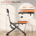thumbnail image 6 of Squat & Rowing Machine - Foldable Home Fitness Machine with 2 Adjustable Resistance Bands, 330 lbs Weight Capacity, Orange$$Sport & Recreation Other, 6 of 11