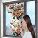thumbnail image 5 of Lámina adhesiva estática para ventanas con motivos florales arcoíris, 100 x 43 cm, calcomanía de PVC, 8 diseños botánicos, puertas de cristal, 5 of 5