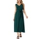 thumbnail image 2 of Vestido Maxi Sin Mangas para Mujeres Inspire Chic con Cintura Ajustable y Bolsillos M Verde Oscuro, 2 of 6