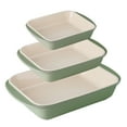 thumbnail image 2 of Tramontina Mae 3-Piece Ceramic Porcelain Baking Pans Set, Cactus, Non Stick Casserole Dishes for Oven, Rectangular Bakeware for Lasagna, Cakes and Loafs, 2 of 7