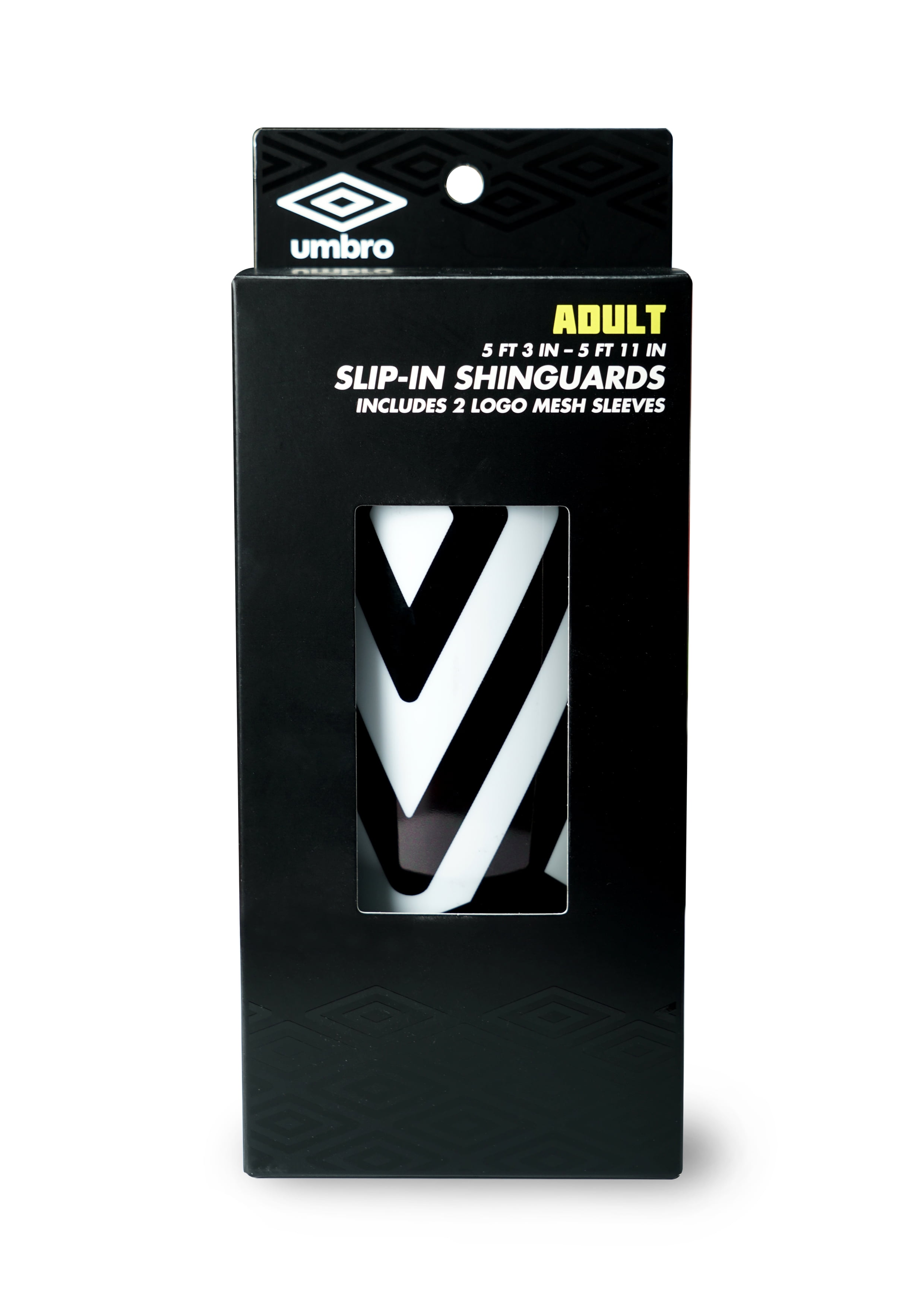 Umbro Adult Soccer Slip-in Shin guards, Protection Gear, Soccer Shin Guard and Sleeve, for Soccer Training, for Adult, Yellow, Black