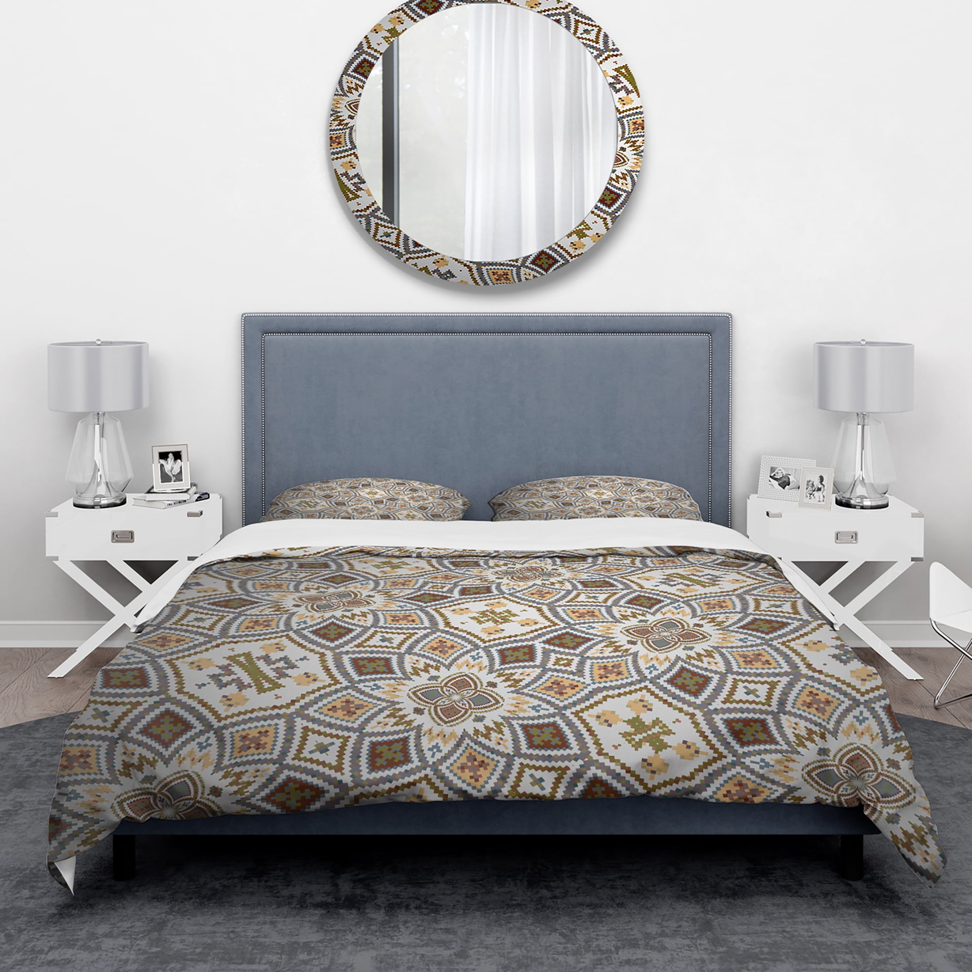 Designart 'Arabic Mosaic Ceiling' Modern & Contemporary Duvet Cover Set