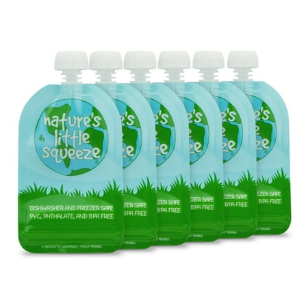 WEESPROUT Double Zipper Reusable Food Pouches | 6 Pack