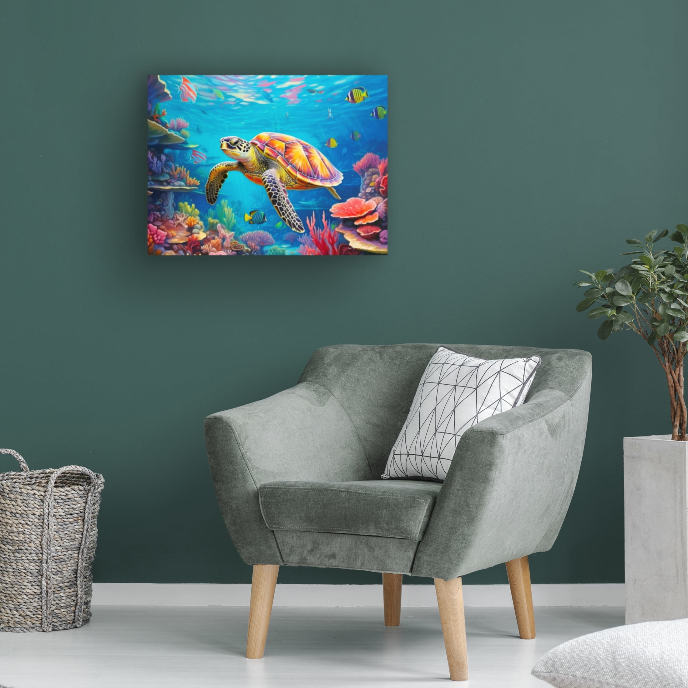 Canvas Wall Art - Stewart 'Blue Haven' Wall Art for Living Room, Bedroom, or Office Décor by Trademark Fine Art - 24 x 18 Inches