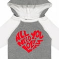 thumbnail image 4 of Inktastic All You Need is Love Red Heart Shape Boys or Girls Long Sleeve Baby Bodysuit, 4 of 5