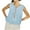 Sky Blue, variant on Kaemgyyd Blouses for Women Dressy Casual Cotton Linen Front Tie Ruffle Hem Shirt Fashion Pleated Summer Elegant Tops for Beach Vaction