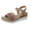 Khaki, variant on Ruyang Women's Casual Side Hollow Belt Buckle Slope Bottom Roman Shoes Summer Fashion Ladies Cork Sandals for Women Leather
