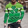 thumbnail image 2 of Camiseta de todos los días unisex para hombre Camiseta informal de manga larga con estampado gráfico en 3D del día de San Patricio Pompotops  oipoqjl6701, 2 of 9