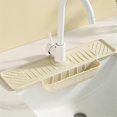 thumbnail image 4 of 3PCS Kitchen Sink Splatter Guard Silicone Draining Mat Fast Drying Stone Sink Tray Sink Faucet Mat, 4 of 5