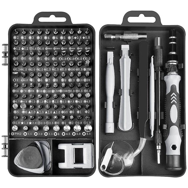 Juego de destornilladores 117 en 1 para mecánica de precisión, juego de destornilladores de 117 piezas para ElecDeckononics, relojeros, mecánica de precisión, modeladores, Iphone, computadora portátil Kuyhfg Bienvenido a Kuyhfg