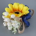 thumbnail image 4 of Simulación de ramillete de girasol, ramillete de novia y novio para boda, flor de muñeca de girasol, 4 of 5