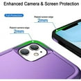thumbnail image 3 of Entronix Heavy Duty Case Compatible with iPhone 11, Slim Hard Cover, Purple, 3 of 8