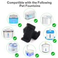 AEXHOT 8 Pack Cat Water Fountain Foam Filter, Black Replacement Cat
