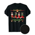 thumbnail image 2 of Christmas Pug Sweater - 100% Cotton T-Shirt - 220g Stocking Dog Xmas Shirt, 2 of 6