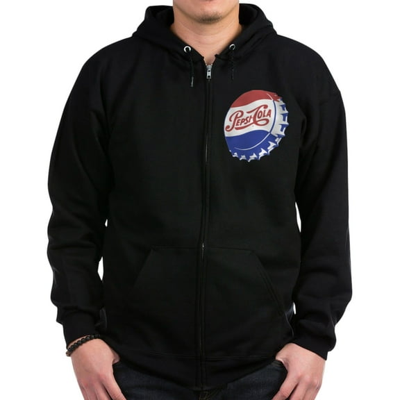 CafePress - Pepsi Bottle Cap Sweatshirt - Zip Hoodie, Classic Hooded Sweatshirt with Metal Zipper