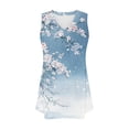 thumbnail image 6 of Cagogo Ladies Pleated Tank Tops Under $10 Sleeveless Flowy Workout Yoga Athletic Camis Tshirts Loose Fitting Floral Printed V Neck Boho Tanks Outfits Gifts for Mom, 6 of 6
