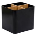 thumbnail image 1 of Organizador de escritorio multiusos, soporte para maquillaje, encimera, cepillo de dientes y pasta de dientes. 4 divisor negro, 1 of 9