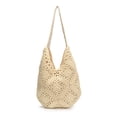 thumbnail image 6 of AJGRHE Crochet Beach Bag for Women - Woven Boho Purse Knitted Shoulder Bag for Summer Vacation Beachy Travel Pool White4, 6 of 6