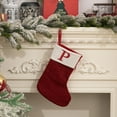 thumbnail image 1 of XYAIYT Christmas Decorations Knitted Wool Embroidered Letter Christmas Stocking Gift Bag with Acrylic Medium Thickness Spacious Design Sturdy Hanging Loop for Mantel Tree Home Holiday 8.7x11.8IN Red, 1 of 3