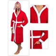 thumbnail image 2 of Intimo Mens Hooded Family Pajama Santa Robe, Red Men, Size: L/XL, 2 of 6