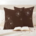 thumbnail image 3 of Brown Floral Outdoor Waterproof Pillow Covers, Spring Flower Decorative Square Throw Pillowcase Sofa Cushion Sham for Patio/Couch/Chair, 26"x26" 2 Pack, 3 of 8