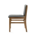 thumbnail image 5 of Modern Dark Gray Dining Chair , Upholstered Comfort With Rubberwood Base Elegant Upholstered, Strong, 5 of 7