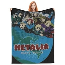 Hetalia World Series Crew Flannel Blanket Funny Ultra-Soft Micro Warm Throw Blanket Fleece Blanket Interesting Gift 60"X50"