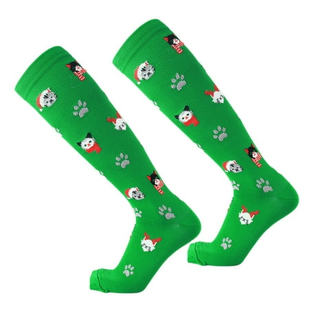 

EQWLJWE Unisex Adults Women Cartoon Christmas Print 3D Socks Warm Pressure Stockings Socks Holiday Clearance