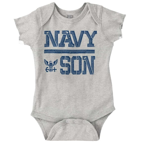 US Navy Son Military Anchor Logo Bodysuit Jumper Boys Infant Baby Brisco Brands 12M