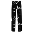 thumbnail image 3 of BLTIBY Women Valentine's Day Pajama Pant Spring Fall Love Printed Comfy Lounge Wide Leg Fashion Casual Stretch Palazzo Pj Bottoms Trousers with Pockets Black 2 S, 3 of 4