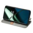 thumbnail image 3 of SaniMore Wallet Case for Oneplus 12R, Vintage PU Leather Case Card Slots Cash Pocket Stand Feature Magnetic Closure Anti-drop Shockproof Full Body Protective Case For Oneplus 12R, Gray, 3 of 5