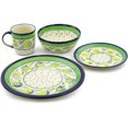 thumbnail image 2 of Polish Pottery 4-Piece Place Setting WAWEL Polmedia Limon Swirl Theme Hand Painted in Boleslawiec, Poland + Certificate of Authenticity, 2 of 6