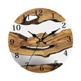 thumbnail image 3 of Reloj de pared, reloj de pared silencioso, reloj moderno único y creativo rústico, reloj colgante para dormitorio, baño, cocina y dormitorio Estilo B, 3 of 8