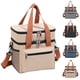 thumbnail image 4 of Lonchera térmica para hombres y mujeres, bolsa de almuerzo de doble capa a prueba de fugas con correa de hombro ajustable, bolsa térmica impermeable para trabajo, viajes, camping, picnic, 4 of 8