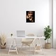 thumbnail image 2 of Night Silhouette Tree Leaves Botanical & Floral Photograph Black Framed Art Print Wall Art, 2 of 7