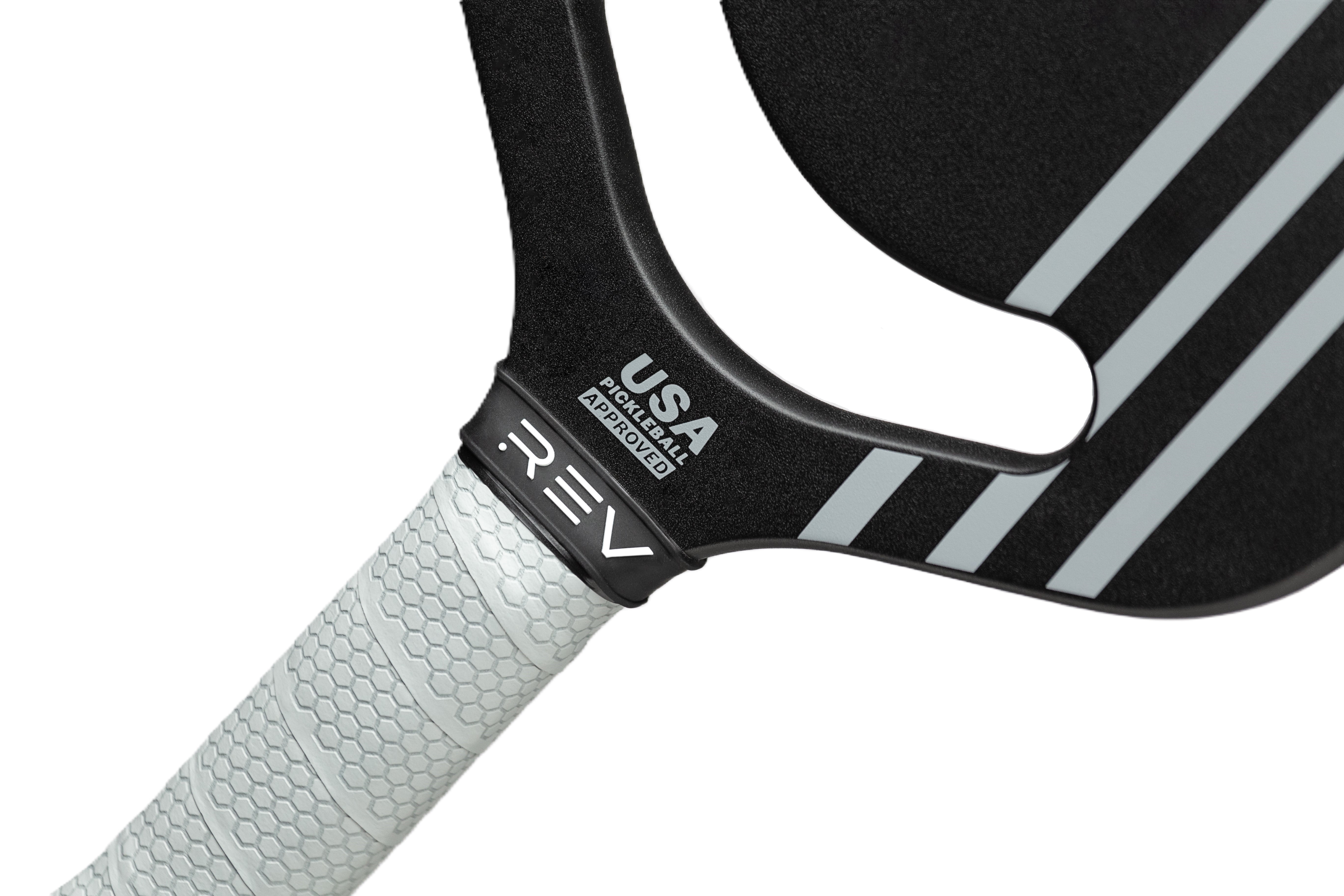 (2 pack) REV Platinum Edgeless Pickleball Paddle, Carbon Fiber Face, Polypropylene Honeycomb Core, 8oz, Black