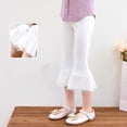 thumbnail image 5 of Kureaily Girls Summer Casual Capri Pants Flared Leggings Stretchy Soft Everyday Basic Bottoms For Toddler Kids/ 7-8 Years/ Little Kid (White), 5 of 5