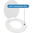 thumbnail image 3 of J&V Textiles Embroidered Soft Round Toilet Seat With Easy Clean & Change Hinge, Padded Red, 3 of 5