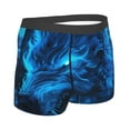 thumbnail image 2 of KLL Ice Blue Fire Wolf Men's Cotton Boxer Briefs Underwear-X-Large, 2 of 8