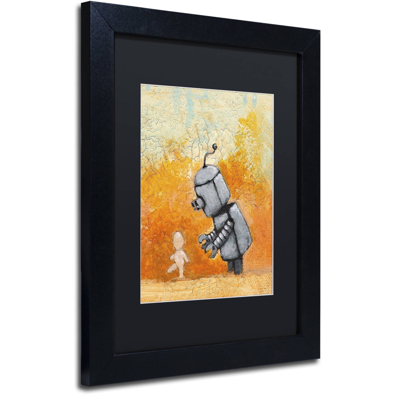 Trademark Fine Art 'Caretaker' Canvas Art by Craig Snodgrass, Black Matte, Black Frame
