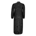 thumbnail image 6 of ZHOUCHANKIDS Women's Lace Top Short Front and Long Back Elegant Shirt Long Sleeve Asymmetrical High Low Dress Cover-Up Black M, 6 of 6