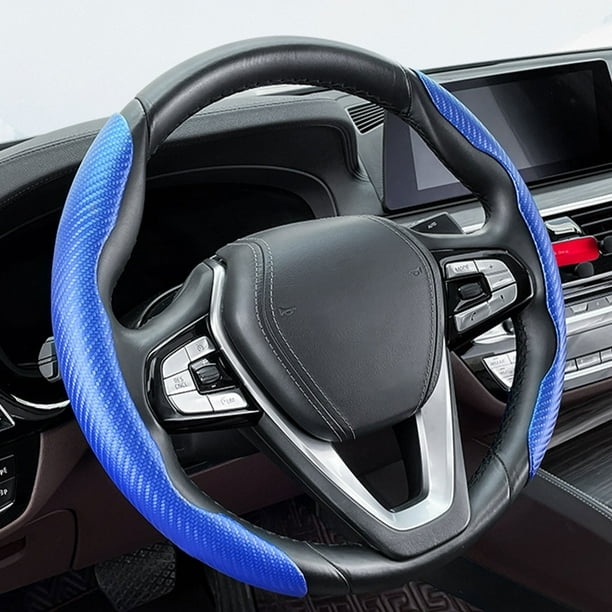 Cotonie Car Steering Wheel Anti Slip Sleeve Carbon Fiber Handle