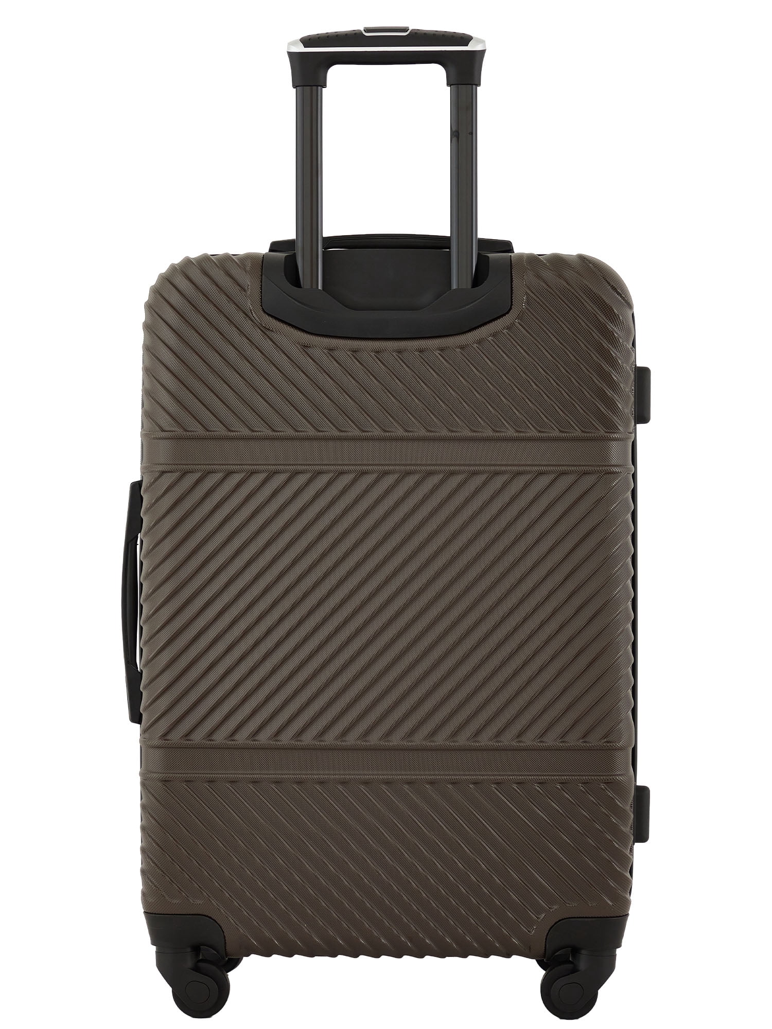 Wrangler 4 Piece Expandable Hardside Spinner Luggage Set with Packing Cubes, Brown