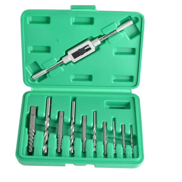 11pcs Damaged Screw Extractor Portable Broken Bolt Extractor Practical Stud Remover Tool with Storage Box for Home Carpenter Handymen