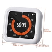 VOCOO Visual Timer, Max 11H 59M Digital Timer Countdown Count-up, Clear VA Display, Magnetic Time Management Tool for Home, School, or Work White
