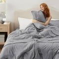Cozy Comfort King Comforter Set with Sheet 4 Pieces Soft Grey Bedding