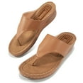 thumbnail image 6 of Ablanczoom Sandals Womens Flip Flops Non-Slip Comfortable Massage Insole Wedge Shoes, 6 of 6