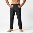 thumbnail image 3 of cocolona Mens Summer Casual Athletic Pants Elastic Waist Straight Wide Leg Workout Running Pants with Pockets, 3 of 5